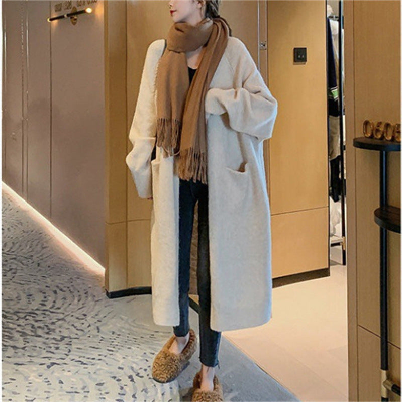 Women's Fashion Blue Loose Sweater