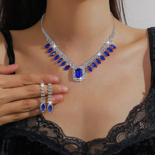 Elegant Banquet Dress Necklace and Earring Set
