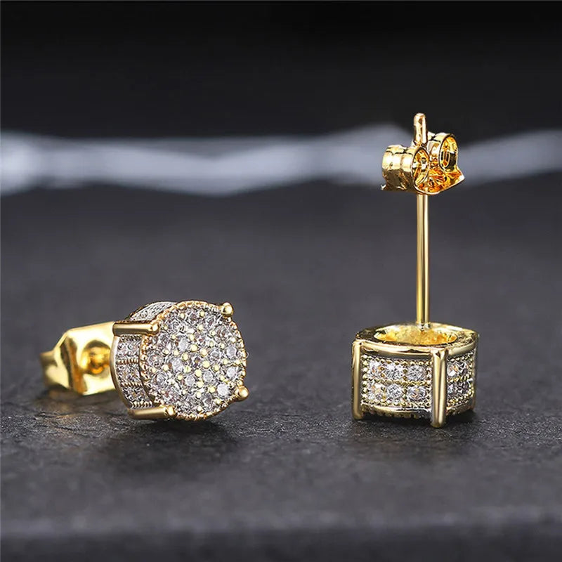 Fancy Round Shaped Stud Earrings