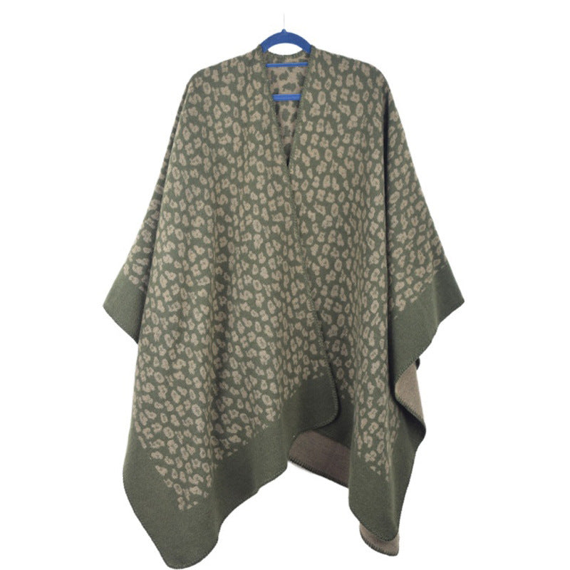 Euro-American Geometry Pattern Dual-Use Shawl Blanket