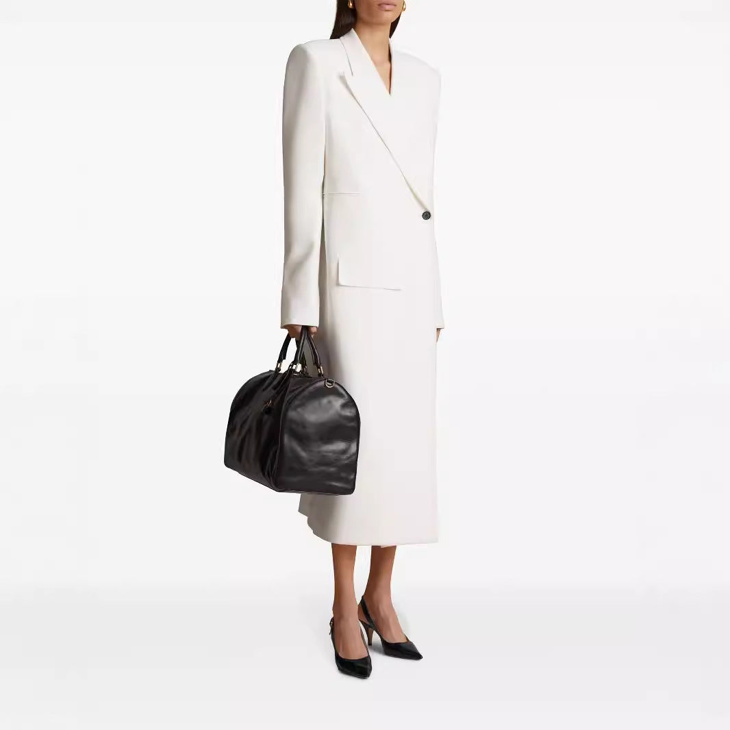 Women's Oblique Cut One Button Suit Jacket