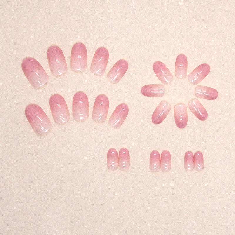 Finished Pure Desire Gradient Oval Fake Nails