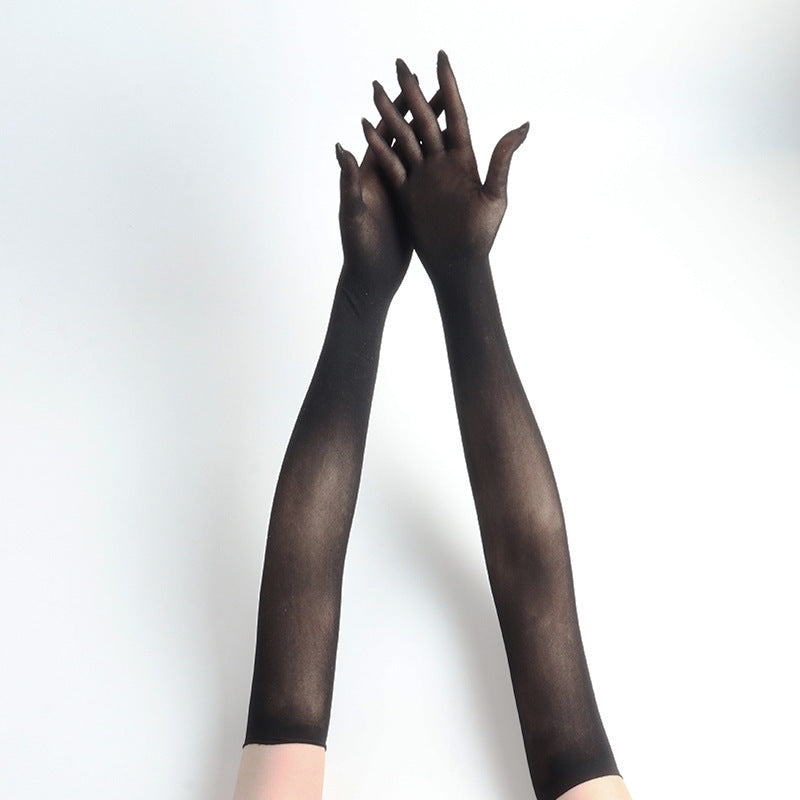 Women's Five-Finger Seamless Anti-Hook Silk Gloves
