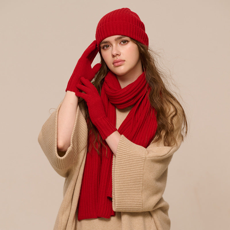 Fashion Women's Three-Piece Winter Accessory Set
