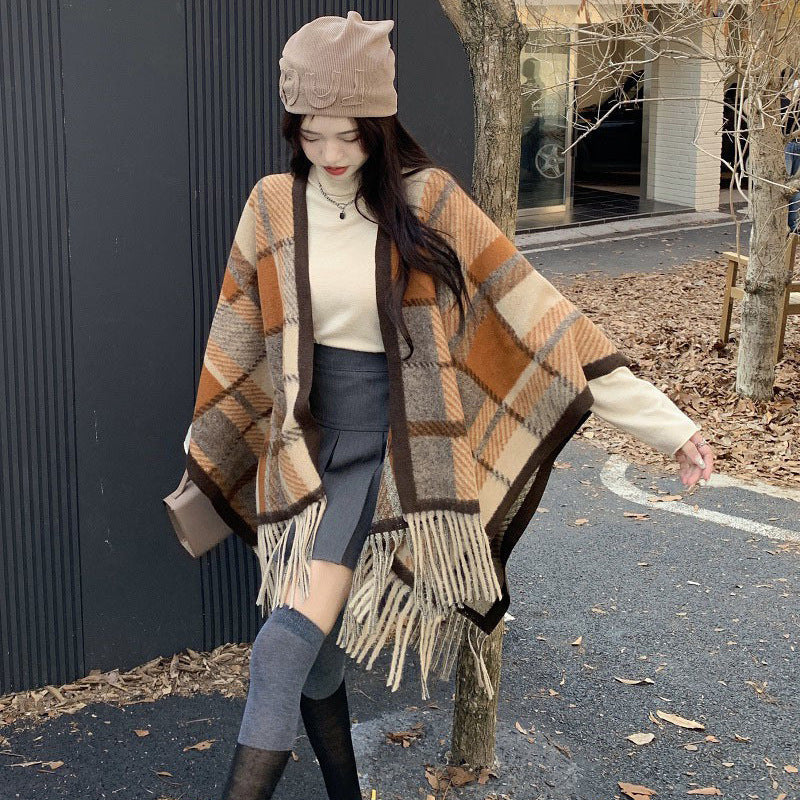 High-End Tassel Outer Scarf & Shawl