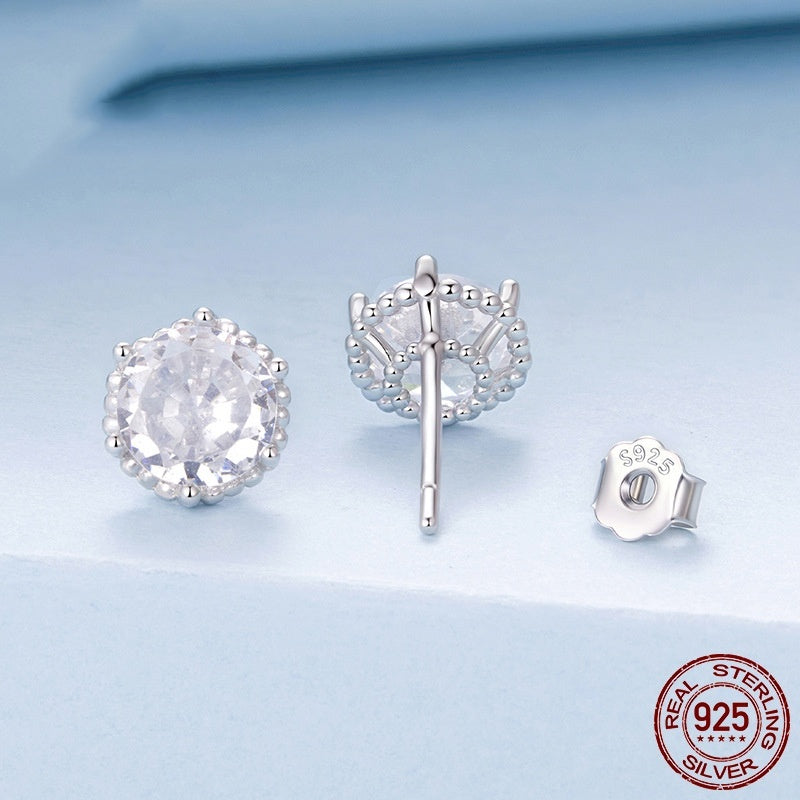 Elegant Sterling Silver Dainty Ear Studs