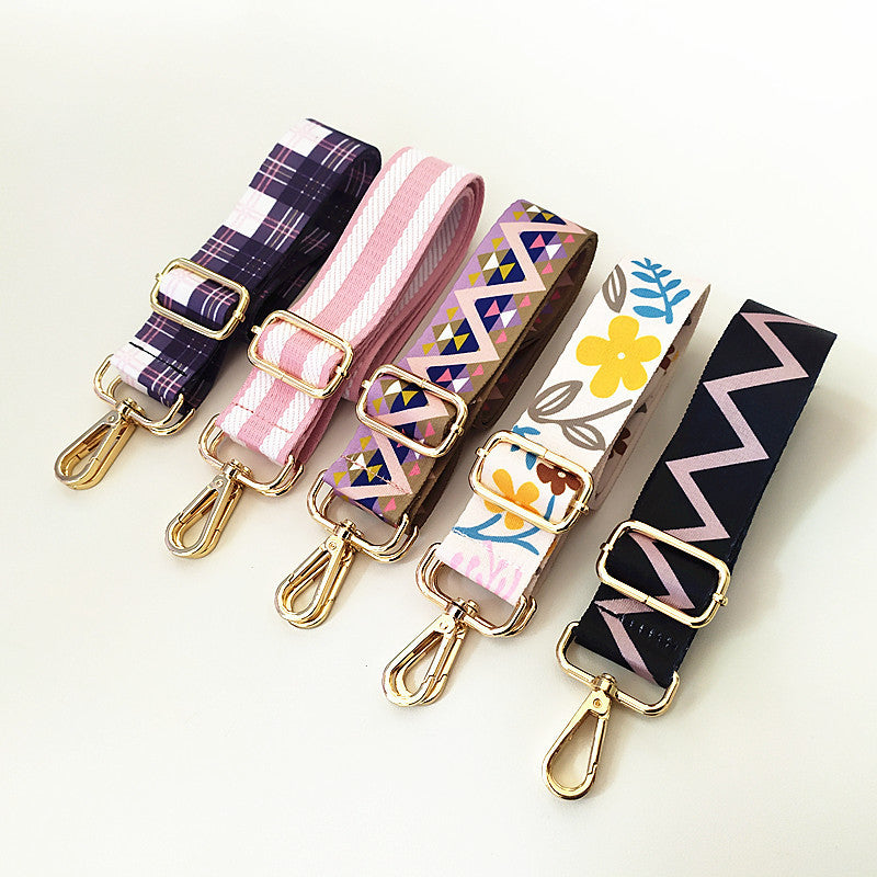 Colorful Wide Shoulder Strap & Purse Chain Accessory