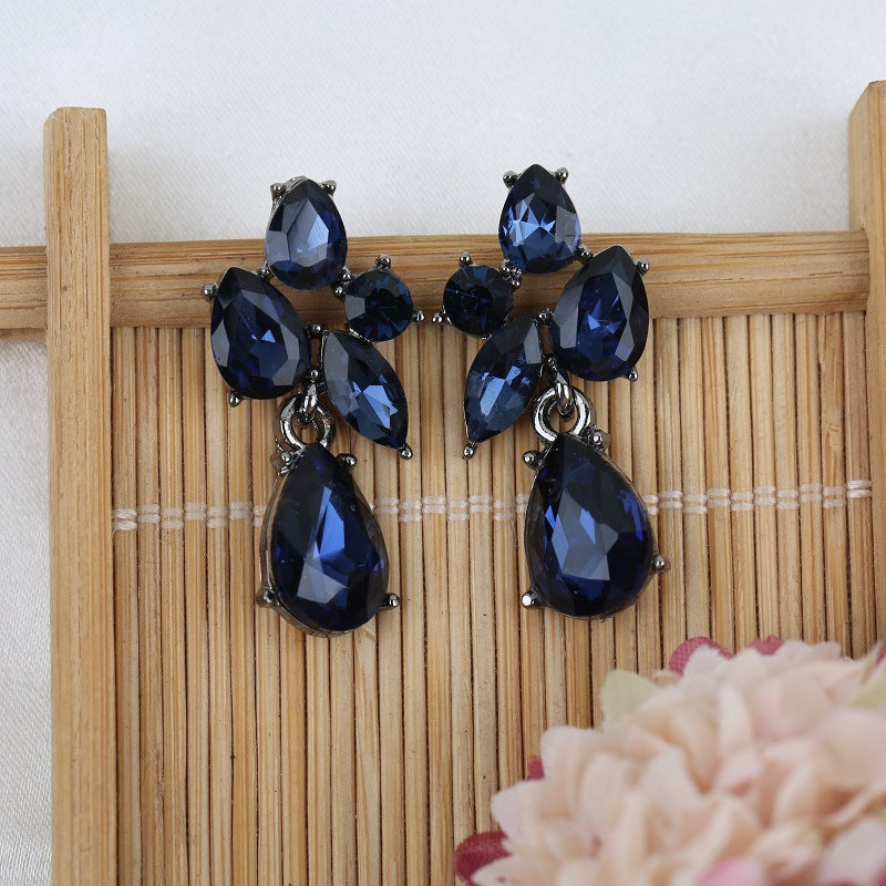 Dainty Crystal Steel Post Earrings