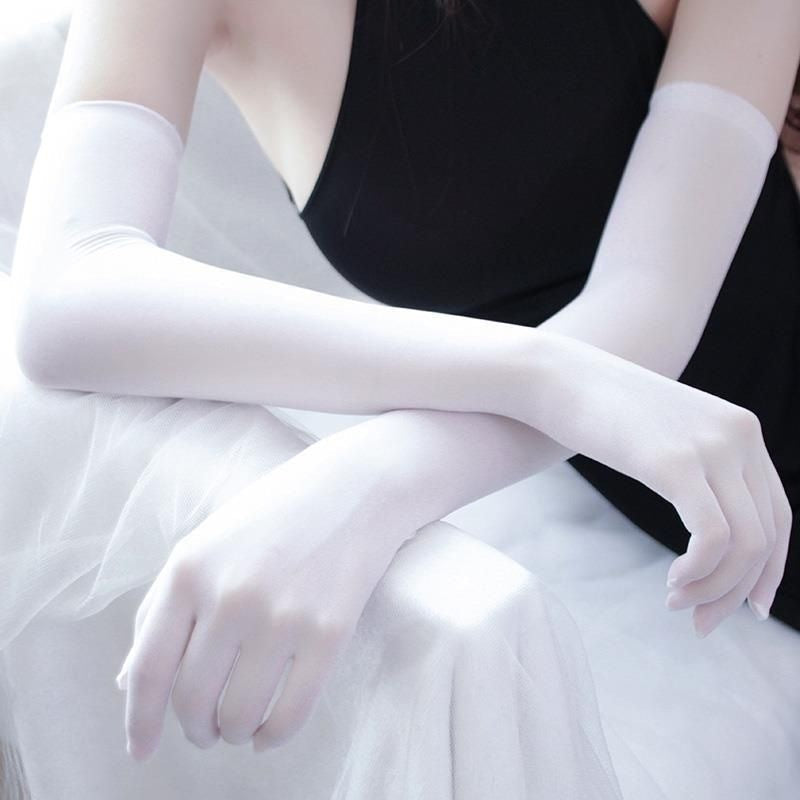 Women's Five-Finger Seamless Anti-Hook Silk Gloves