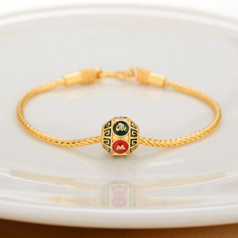 Alluvial Gold & Pure Copper Lucky Beads Bracelet