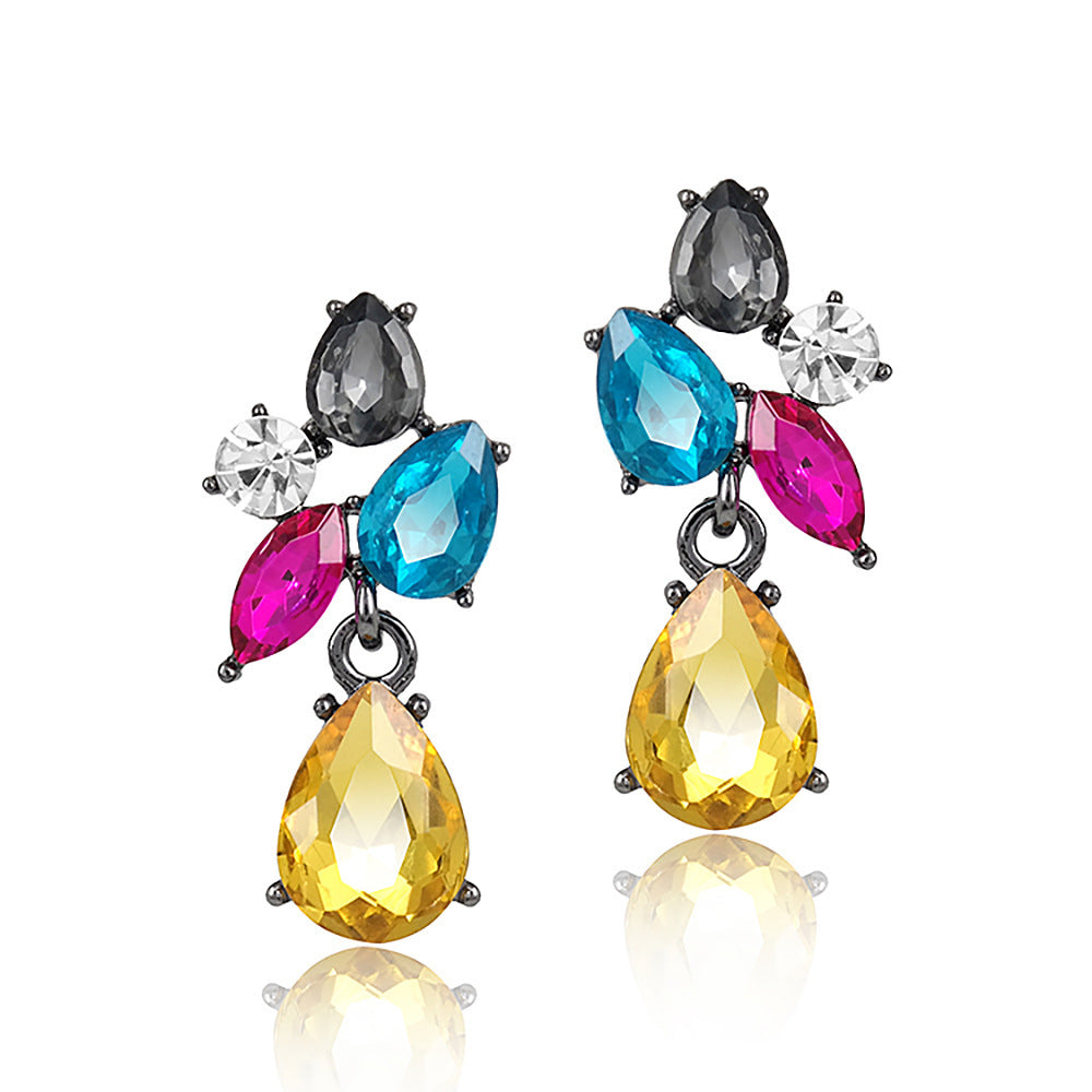 Dainty Crystal Steel Post Earrings