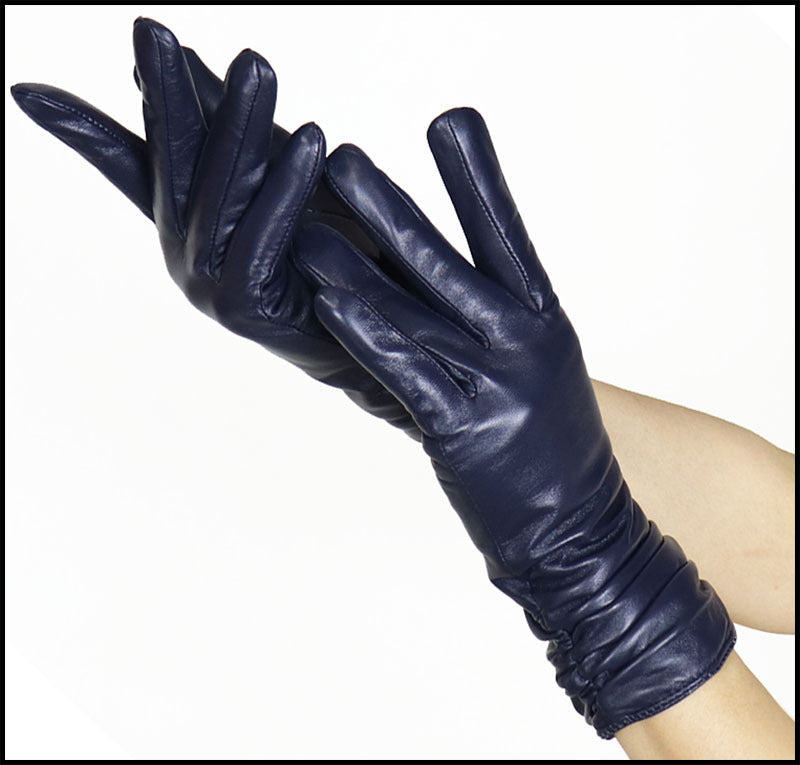 Luxury Long Women's Genuine Sheepskin Leather Gloves