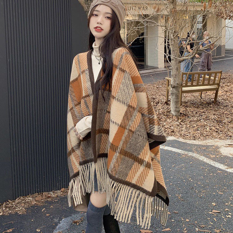 High-End Tassel Outer Scarf & Shawl