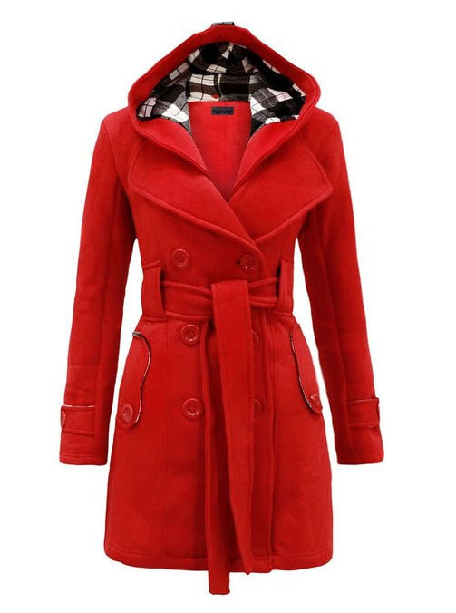 Long Sleeve Oversized Wool Blend Coat