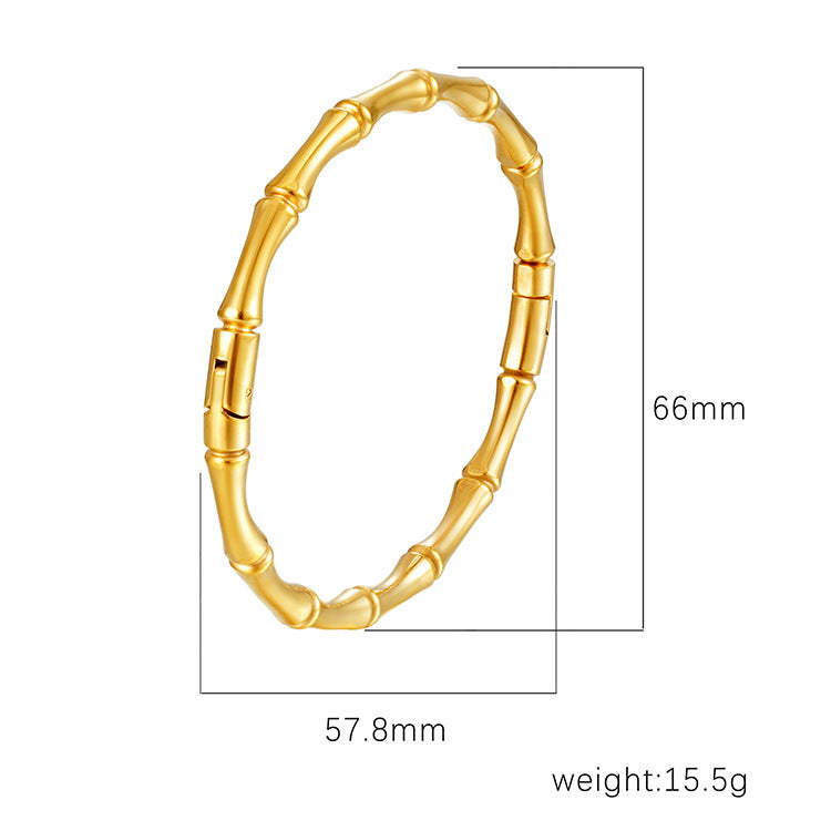 Chic Women's Open-End Stainless Steel C-Shaped Cuff Bracelet