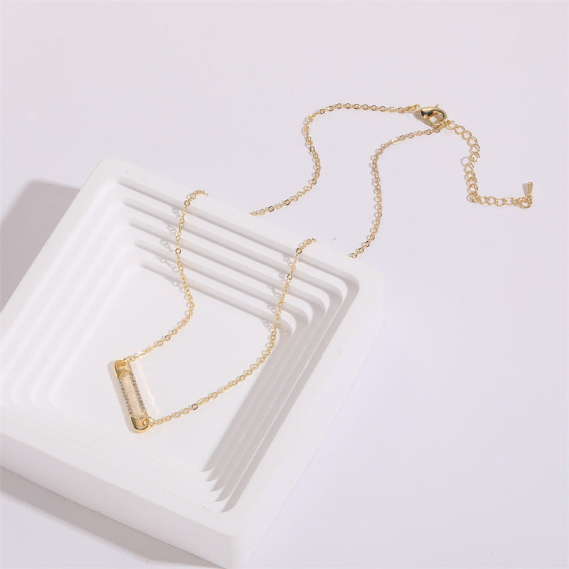 Versatile 14K Gold Zircon Pendant Pin