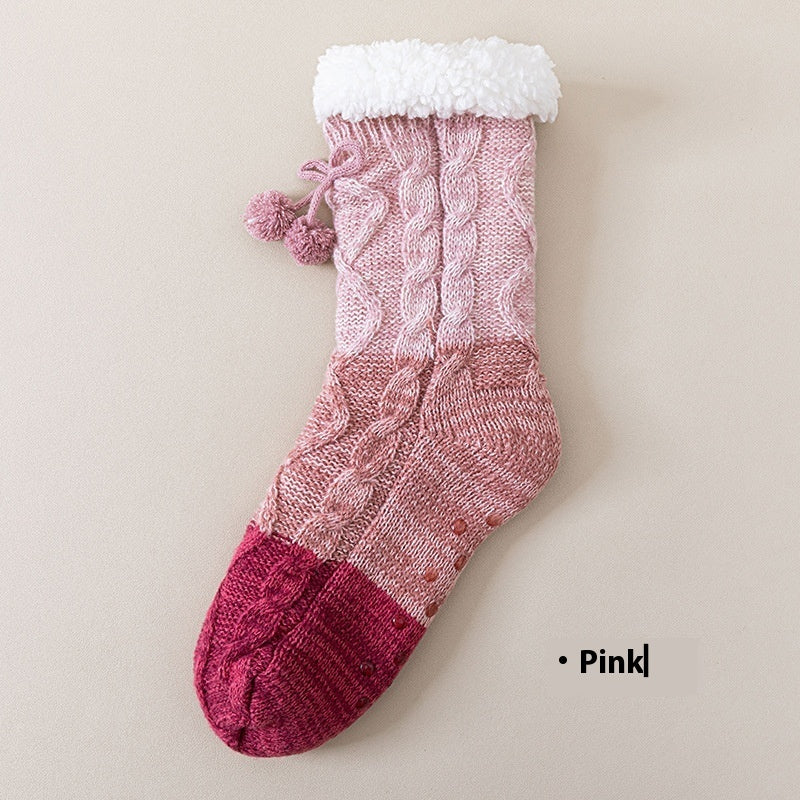 Women's Lambswool Thickened Mid-Calf Non-Slip Floor Socks