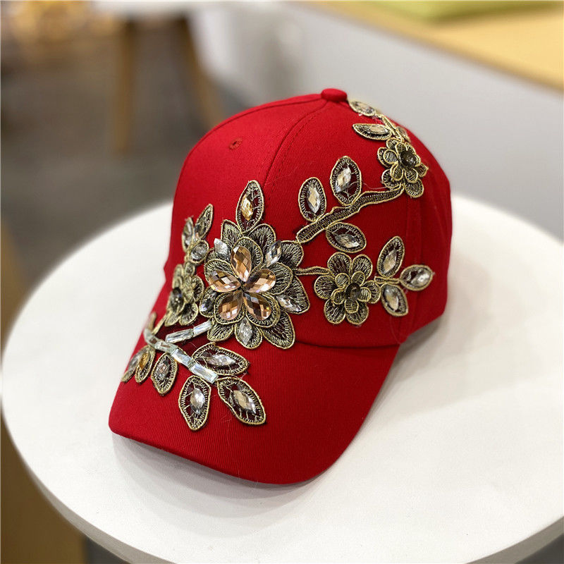 European & American Style Gold Silk Flower Cowboy Hat